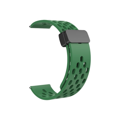 For Huawei Watch 4 / 4 Pro Magnetic Clasp Silicone Watch Band(Alfalfa Grass) - Watch Bands by PMC Jewellery | Online Shopping South Africa | PMC Jewellery