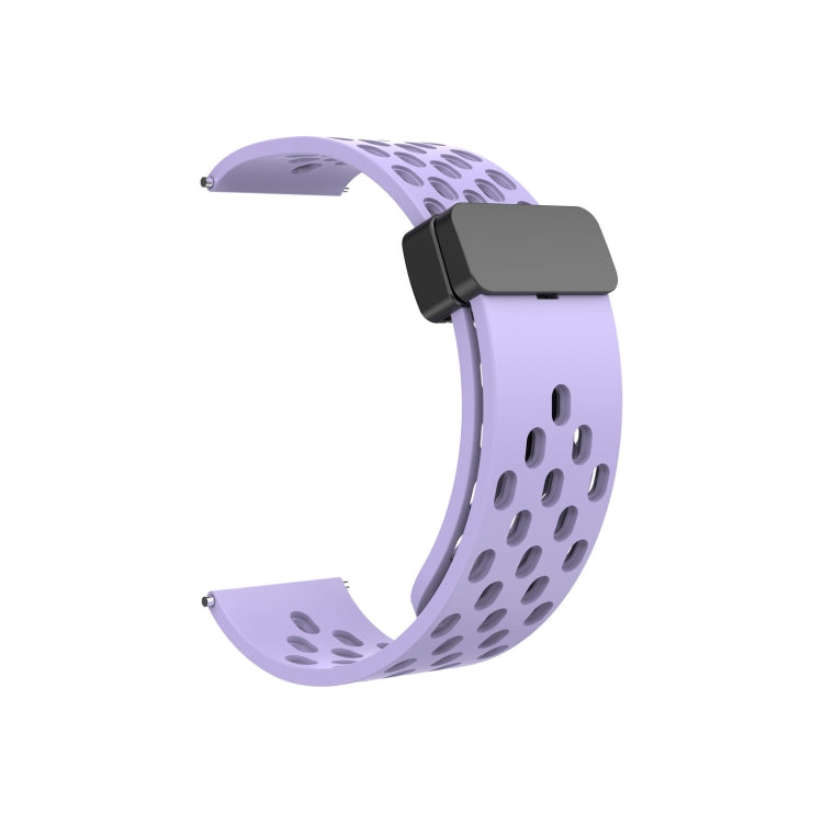 For Huawei Watch 4 / 4 Pro Magnetic Clasp Silicone Watch Band(Purple) - Watch Bands by PMC Jewellery | Online Shopping South Africa | PMC Jewellery