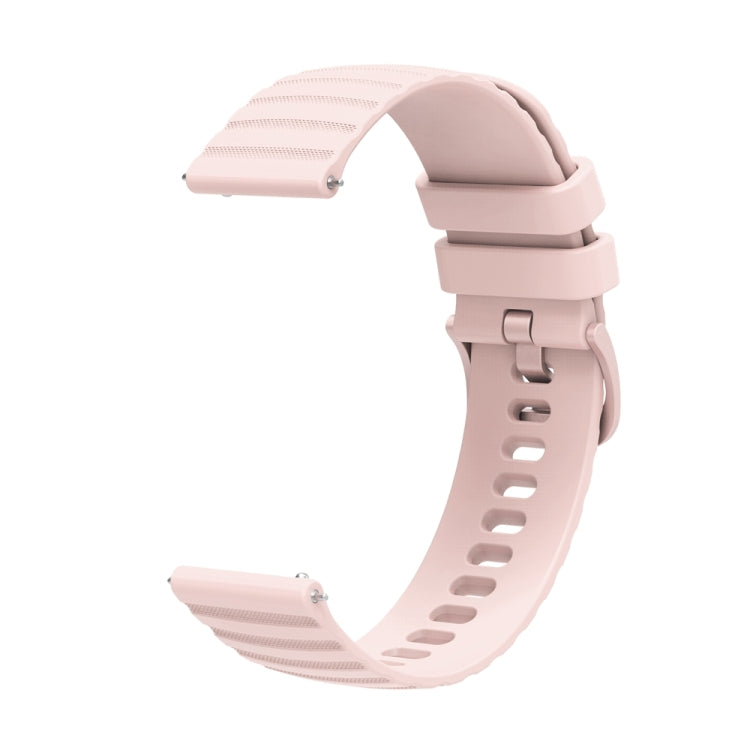 For Huawei Watch 4 / 4 Pro Wavy Dot Pattern Solid Color Silicone Watch Band(Pink) - Watch Bands by PMC Jewellery | Online Shopping South Africa | PMC Jewellery