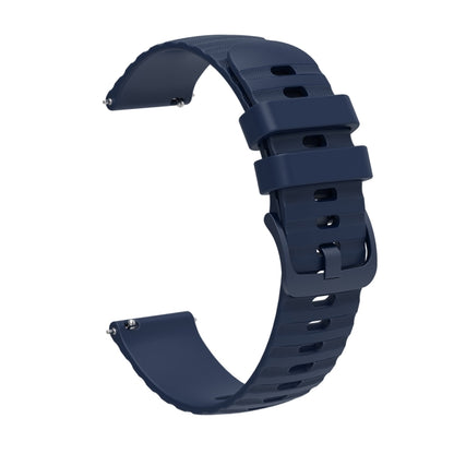 For Huawei Watch 4 / 4 Pro Wavy Dot Pattern Solid Color Silicone Watch Band(Navy Blue) - Watch Bands by PMC Jewellery | Online Shopping South Africa | PMC Jewellery