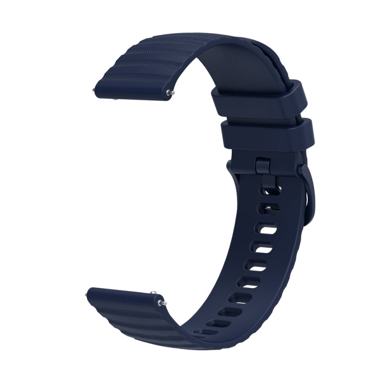 For Huawei Watch 4 / 4 Pro Wavy Dot Pattern Solid Color Silicone Watch Band(Navy Blue) - Watch Bands by PMC Jewellery | Online Shopping South Africa | PMC Jewellery