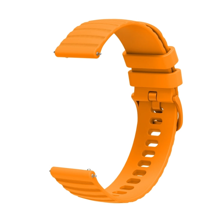 For Huawei Watch 4 / 4 Pro Wavy Dot Pattern Solid Color Silicone Watch Band(Yellow) - Watch Bands by PMC TechLife | Online Shopping South Africa | PMC TechLife