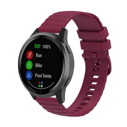 For Huawei Watch 4 / 4 Pro Wavy Dot Pattern Solid Color Silicone Watch Band(Wine Red) - Watch Bands by PMC Jewellery | Online Shopping South Africa | PMC Jewellery