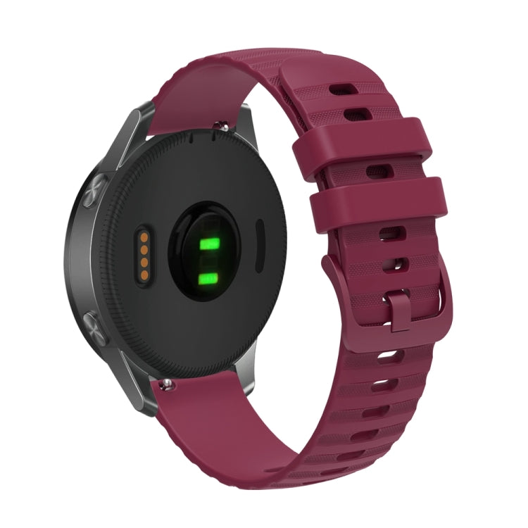 For Huawei Watch 4 / 4 Pro Wavy Dot Pattern Solid Color Silicone Watch Band(Wine Red) - Watch Bands by PMC Jewellery | Online Shopping South Africa | PMC Jewellery