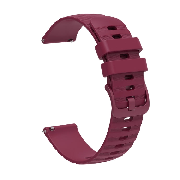 For Huawei Watch 4 / 4 Pro Wavy Dot Pattern Solid Color Silicone Watch Band(Wine Red) - Watch Bands by PMC Jewellery | Online Shopping South Africa | PMC Jewellery