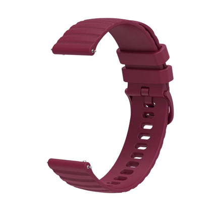 For Huawei Watch 4 / 4 Pro Wavy Dot Pattern Solid Color Silicone Watch Band(Wine Red) - Watch Bands by PMC Jewellery | Online Shopping South Africa | PMC Jewellery