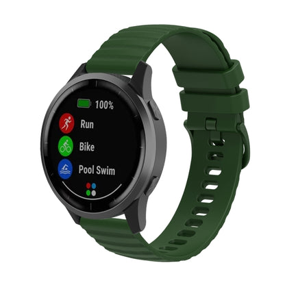 For Huawei Watch 4 / 4 Pro Wavy Dot Pattern Solid Color Silicone Watch Band(Army Green) - Watch Bands by PMC Jewellery | Online Shopping South Africa | PMC Jewellery