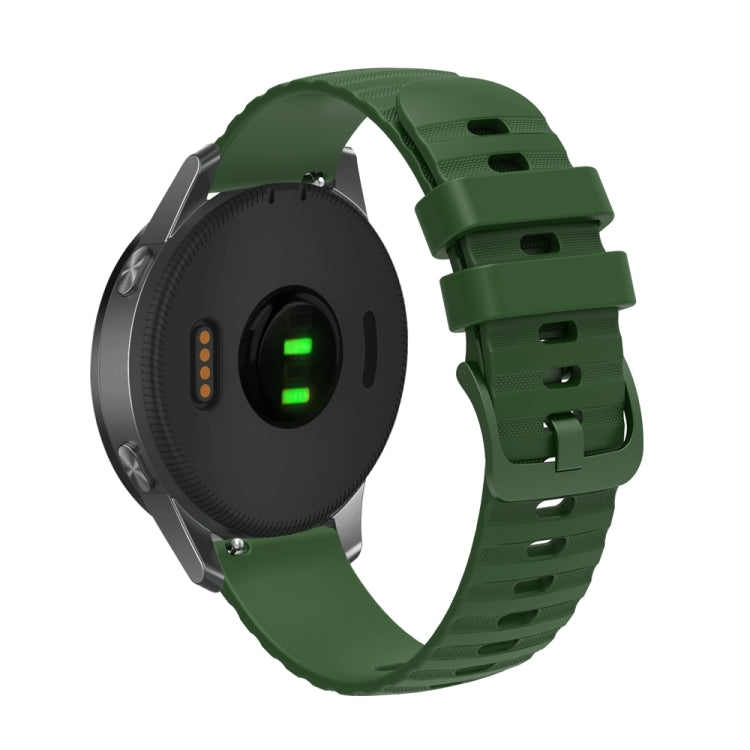 For Huawei Watch 4 / 4 Pro Wavy Dot Pattern Solid Color Silicone Watch Band(Army Green) - Watch Bands by PMC Jewellery | Online Shopping South Africa | PMC Jewellery