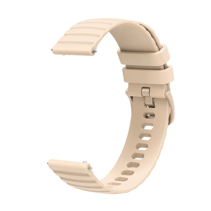 For Huawei Watch 4 / 4 Pro Wavy Dot Pattern Solid Color Silicone Watch Band(Beige) - Watch Bands by PMC Jewellery | Online Shopping South Africa | PMC Jewellery