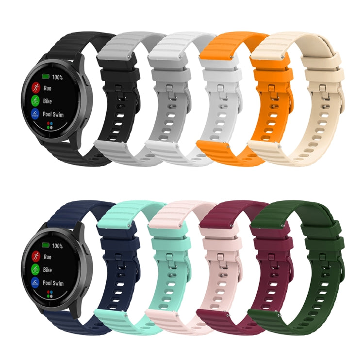 For Huawei Watch 4 / 4 Pro Wavy Dot Pattern Solid Color Silicone Watch Band(Beige) - Watch Bands by PMC TechLife | Online Shopping South Africa | PMC TechLife