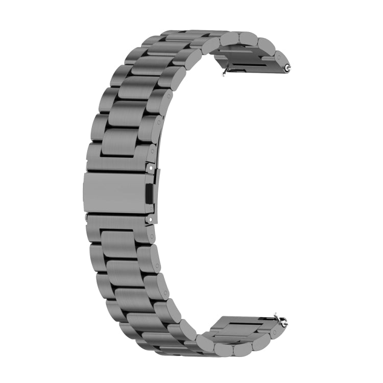 For Huawei Watch 4 / 4 Pro Three Bead Stainless Steel Watch Band(Grey) - Watch Bands by PMC Jewellery | Online Shopping South Africa | PMC Jewellery