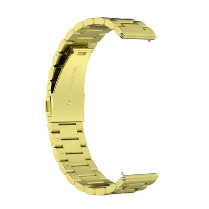 For Huawei Watch 4 / 4 Pro Three Bead Stainless Steel Watch Band(Gold) - Watch Bands by PMC Jewellery | Online Shopping South Africa | PMC Jewellery