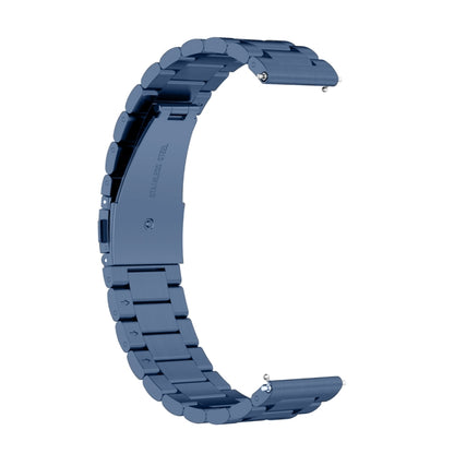 For Huawei Watch 4 / 4 Pro Three Bead Stainless Steel Watch Band(Blue) - Watch Bands by PMC Jewellery | Online Shopping South Africa | PMC Jewellery