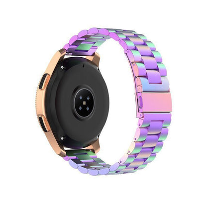 For Huawei Watch 4 / 4 Pro Three Bead Stainless Steel Watch Band(Colorful) - Watch Bands by PMC Jewellery | Online Shopping South Africa | PMC Jewellery