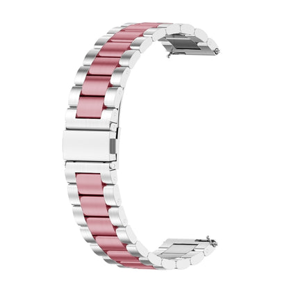 For Huawei Watch 4 / 4 Pro Three Bead Stainless Steel Watch Band(Silver Pink) - Watch Bands by PMC Jewellery | Online Shopping South Africa | PMC Jewellery