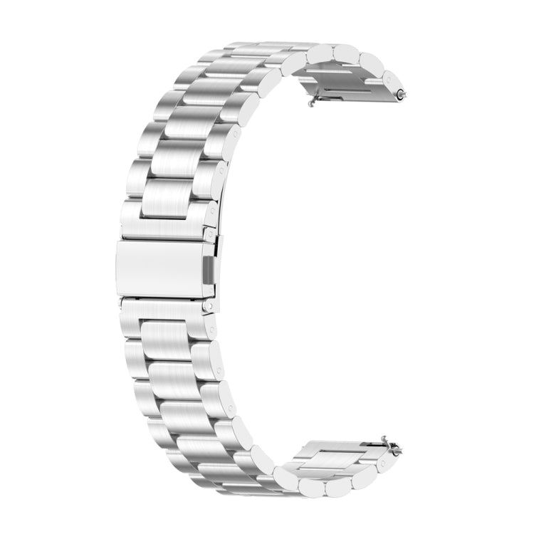 For Huawei Watch 4 / 4 Pro Three Bead Stainless Steel Watch Band(Silver) - Watch Bands by PMC Jewellery | Online Shopping South Africa | PMC Jewellery