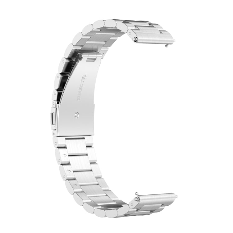 For Huawei Watch 4 / 4 Pro Three Bead Stainless Steel Watch Band(Silver) - Watch Bands by PMC Jewellery | Online Shopping South Africa | PMC Jewellery