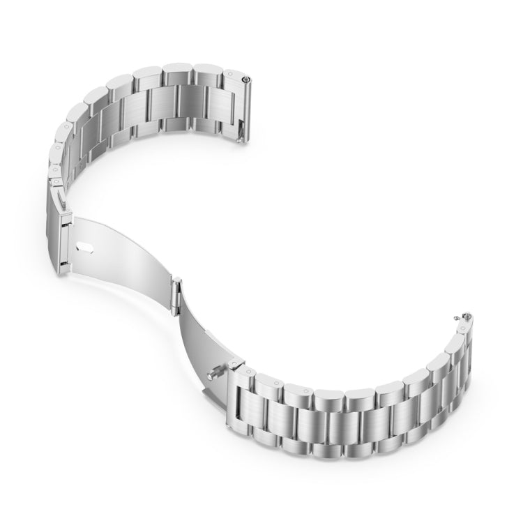 For Huawei Watch 4 / 4 Pro Three Bead Stainless Steel Watch Band(Silver) - Watch Bands by PMC Jewellery | Online Shopping South Africa | PMC Jewellery