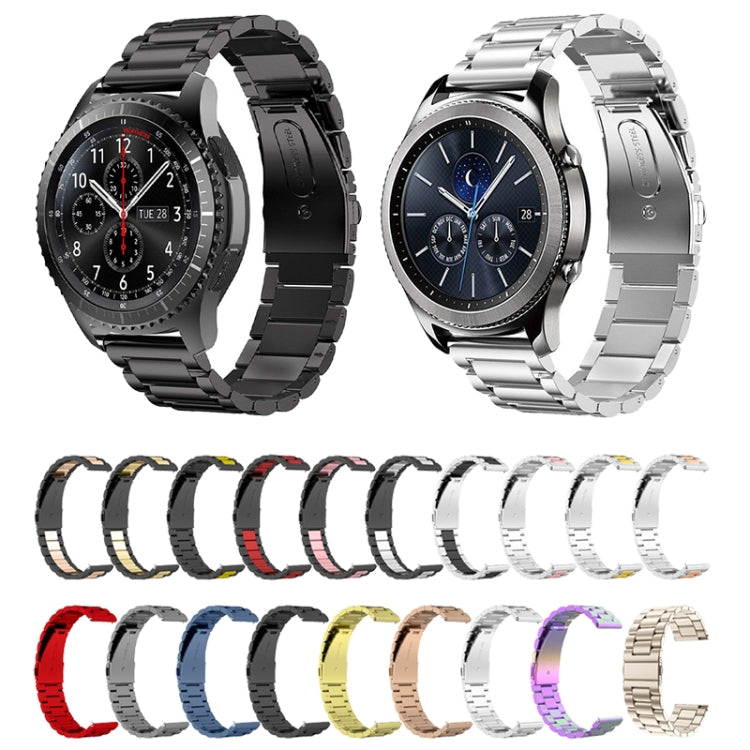 For Huawei Watch 4 / 4 Pro Three Bead Stainless Steel Watch Band(Black Red) - free shipping - PMC TechLife - Order now!