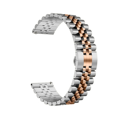 For Huawei Watch 4 / 4 Pro Five Bead Stainless Steel Watch Band(Silver Rose Gold) - Watch Bands by PMC Jewellery | Online Shopping South Africa | PMC Jewellery