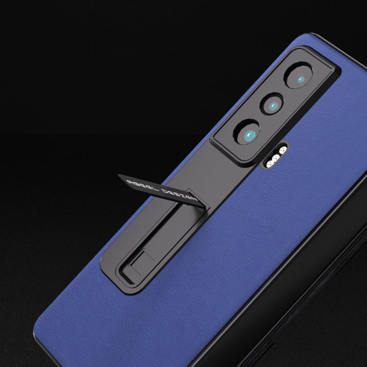 For Honor Magic Vs ABEEL Haze Texture PU Phone Case(Dark Blue) - Honor Cases by PMC TechLife | Online Shopping South Africa | PMC TechLife | Buy Now Pay Later Mobicred