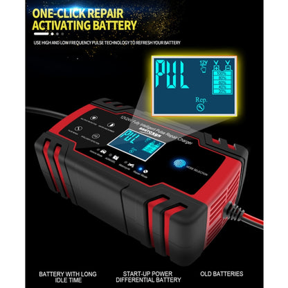 ANHTCzyx 12V 8A  / 24V 4A Automobile Battery Charger Motorcycle Battery Repair Type AGM(US Plug) - Battery Charger by PMC Jewellery | Online Shopping South Africa | PMC Jewellery | Buy Now Pay Later Mobicred