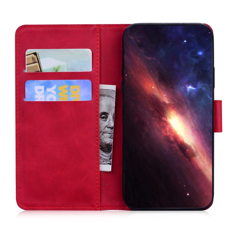 For iPhone 16 Plus Skin Feel Pure Color Flip Leather Phone Case(Red) - iPhone 16 Plus Cases by PMC TechLife | Online Shopping South Africa | PMC TechLife | Buy Now Pay Later Mobicred