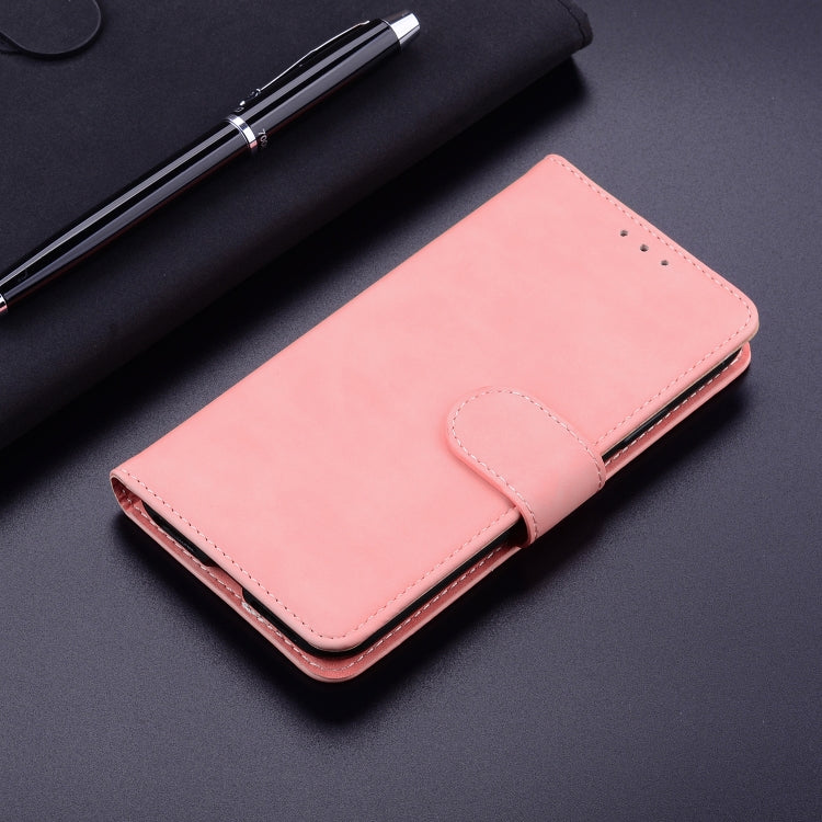 For iPhone 16 Skin Feel Pure Color Flip Leather Phone Case(Pink) - iPhone 16 Cases by PMC TechLife | Online Shopping South Africa | PMC TechLife | Buy Now Pay Later Mobicred
