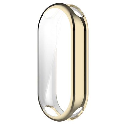 For Xiaomi Mi Band 8 Full Coverage TPU Electroplating Watch Protective Case(Light Gold) - Watch Cases by PMC Jewellery | Online Shopping South Africa | PMC Jewellery