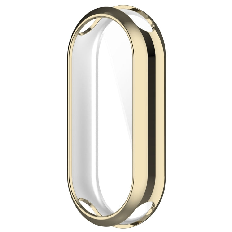 For Xiaomi Mi Band 8 Full Coverage TPU Electroplating Watch Protective Case(Light Gold) - Watch Cases by PMC Jewellery | Online Shopping South Africa | PMC Jewellery