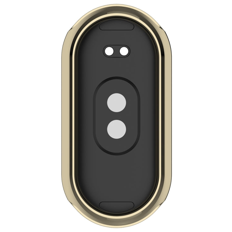 For Xiaomi Mi Band 8 Full Coverage TPU Electroplating Watch Protective Case(Light Gold) - Watch Cases by PMC Jewellery | Online Shopping South Africa | PMC Jewellery