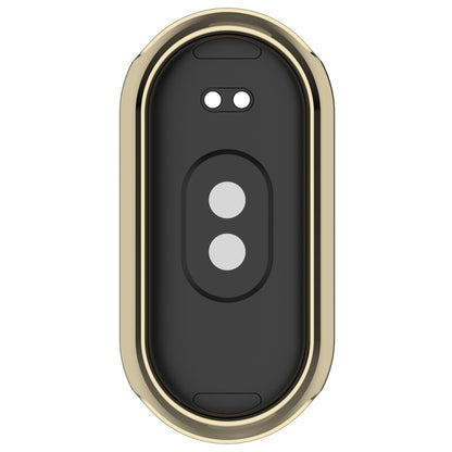 For Xiaomi Mi Band 8 Full Coverage TPU Electroplating Watch Protective Case(Light Gold) - Watch Cases by PMC Jewellery | Online Shopping South Africa | PMC Jewellery