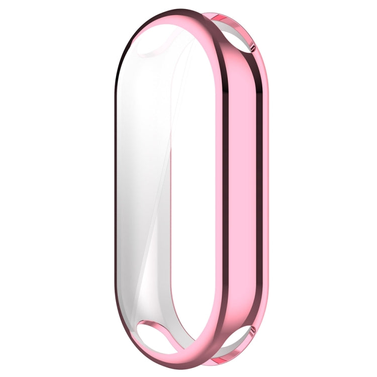 For Xiaomi Mi Band 8 Full Coverage TPU Electroplating Watch Protective Case(Pink) - Watch Cases by PMC Jewellery | Online Shopping South Africa | PMC Jewellery