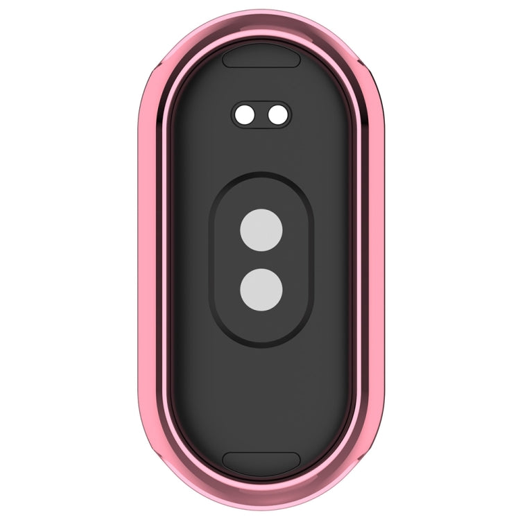 For Xiaomi Mi Band 8 Full Coverage TPU Electroplating Watch Protective Case(Pink) - Watch Cases by PMC Jewellery | Online Shopping South Africa | PMC Jewellery