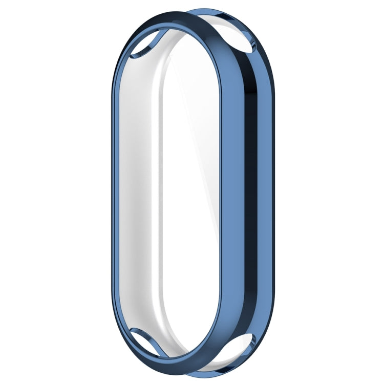 For Xiaomi Mi Band 8 Full Coverage TPU Electroplating Watch Protective Case(Blue) - Watch Cases by PMC Jewellery | Online Shopping South Africa | PMC Jewellery