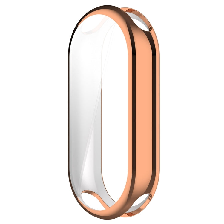 For Xiaomi Mi Band 8 Full Coverage TPU Electroplating Watch Protective Case(Rose Gold) - Watch Cases by PMC Jewellery | Online Shopping South Africa | PMC Jewellery