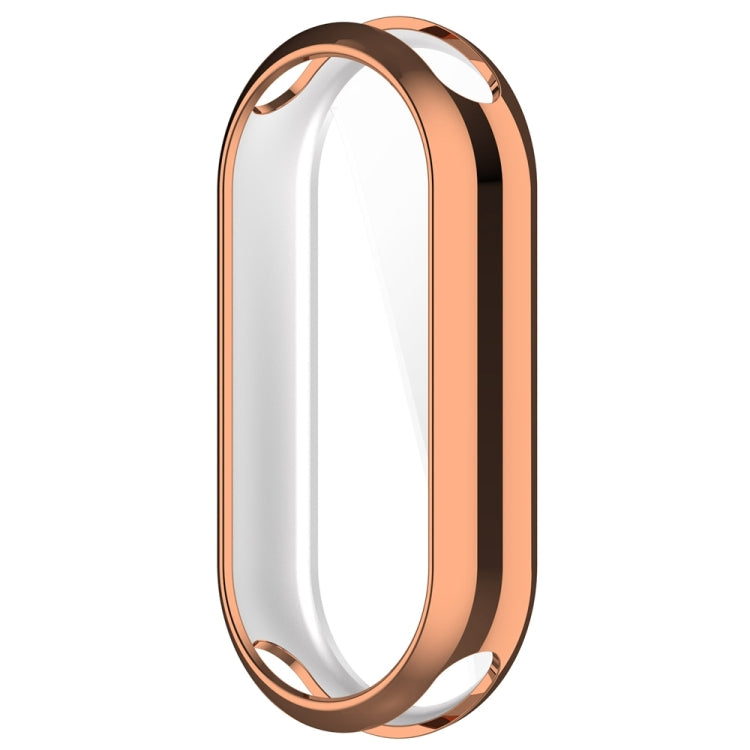 For Xiaomi Mi Band 8 Full Coverage TPU Electroplating Watch Protective Case(Rose Gold) - Watch Cases by PMC Jewellery | Online Shopping South Africa | PMC Jewellery