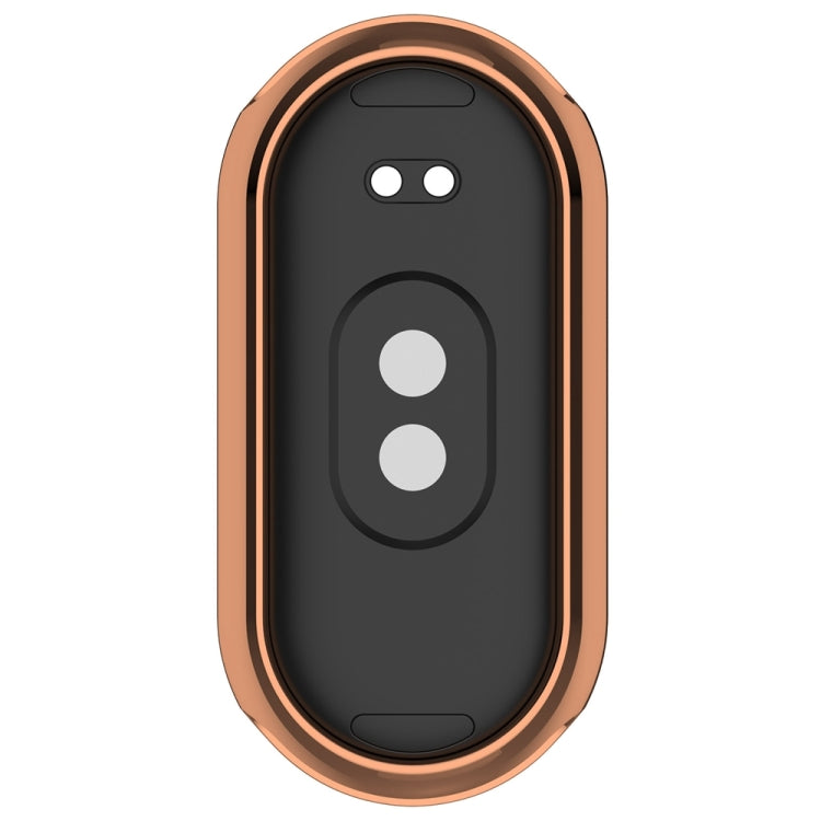 For Xiaomi Mi Band 8 Full Coverage TPU Electroplating Watch Protective Case(Rose Gold) - Watch Cases by PMC Jewellery | Online Shopping South Africa | PMC Jewellery