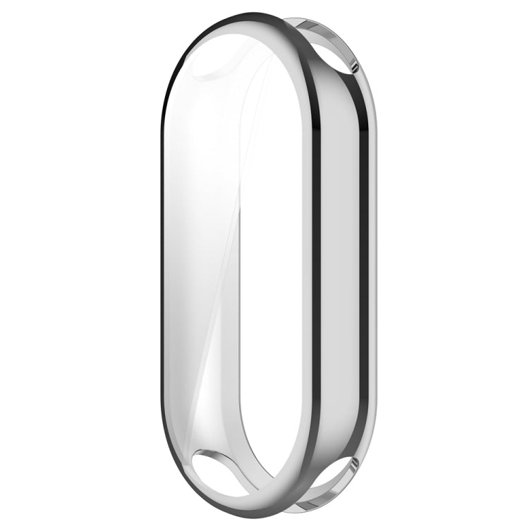 For Xiaomi Mi Band 8 Full Coverage TPU Electroplating Watch Protective Case(Silver) - Watch Cases by PMC Jewellery | Online Shopping South Africa | PMC Jewellery