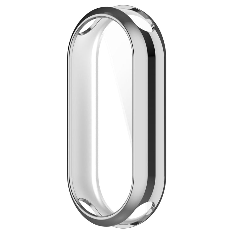 For Xiaomi Mi Band 8 Full Coverage TPU Electroplating Watch Protective Case(Silver) - Watch Cases by PMC Jewellery | Online Shopping South Africa | PMC Jewellery