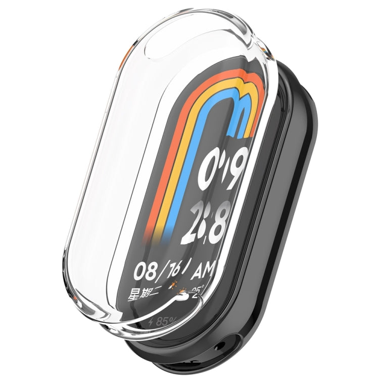 For Xiaomi Mi Band 8 Full Coverage TPU Electroplating Watch Protective Case(Transparent) - Watch Cases by PMC Jewellery | Online Shopping South Africa | PMC Jewellery