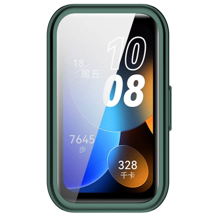 For Huawei Band 8 Full Coverage TPU Electroplating Watch Protective Case(Green) - Watch Cases by PMC Jewellery | Online Shopping South Africa | PMC Jewellery