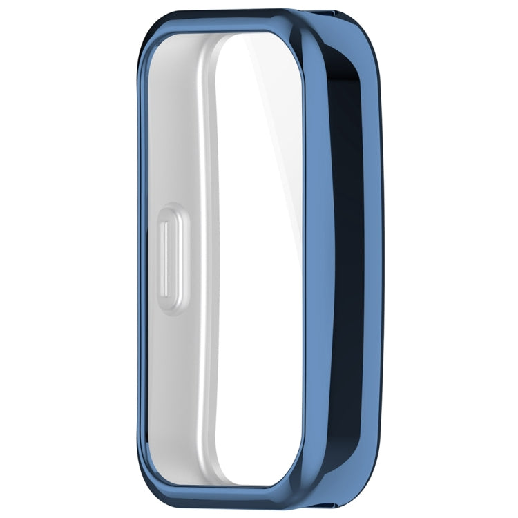 For Huawei Band 8 Full Coverage TPU Electroplating Watch Protective Case(Blue) - Watch Cases by PMC Jewellery | Online Shopping South Africa | PMC Jewellery