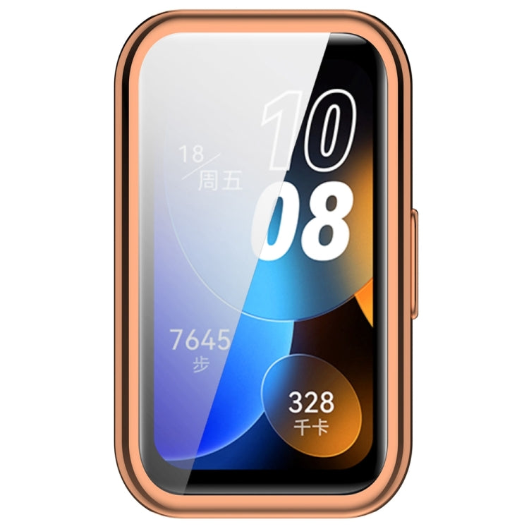 For Huawei Band 8 Full Coverage TPU Electroplating Watch Protective Case(Rose Gold) - Watch Cases by PMC Jewellery | Online Shopping South Africa | PMC Jewellery