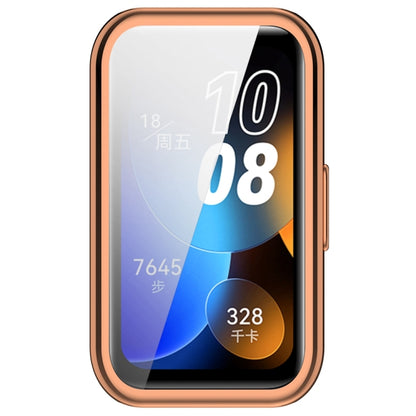 For Huawei Band 8 Full Coverage TPU Electroplating Watch Protective Case(Rose Gold) - Watch Cases by PMC Jewellery | Online Shopping South Africa | PMC Jewellery