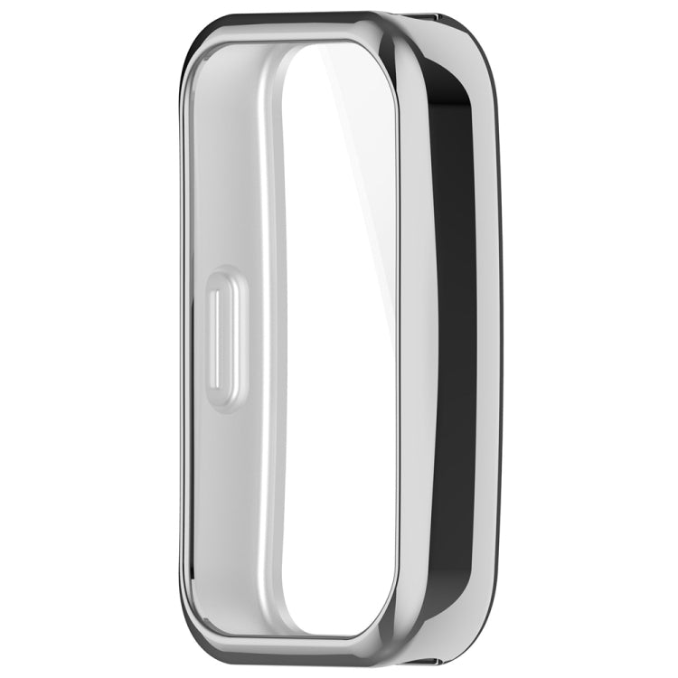 For Huawei Band 8 Full Coverage TPU Electroplating Watch Protective Case(Silver) - Watch Cases by PMC Jewellery | Online Shopping South Africa | PMC Jewellery