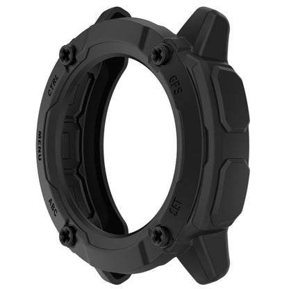 For Garmin Instinct 2X Armor Hollow Watch Protective Case(Black) - Watch Cases by PMC Jewellery | Online Shopping South Africa | PMC Jewellery