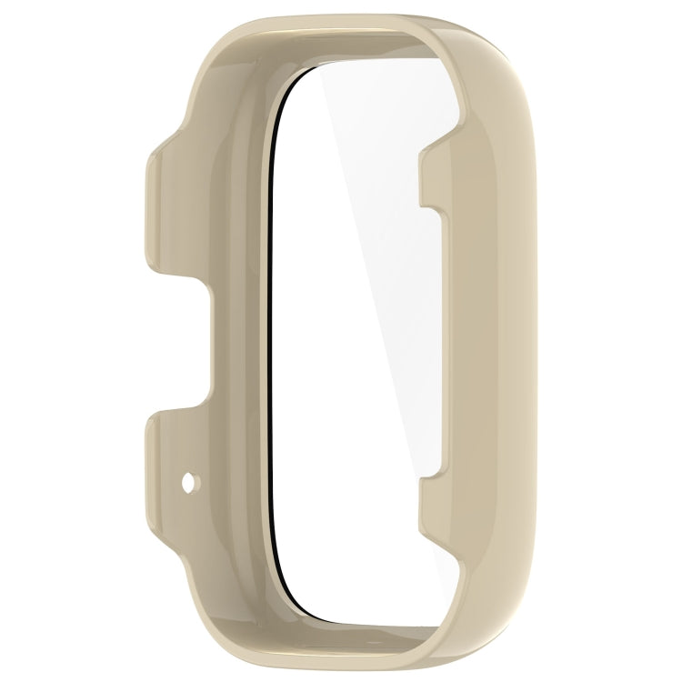 For Redmi Watch 3 Lite PC + Tempered Film Integrated Watch Protective Case(Ivory White) - Watch Cases by PMC TechLife | Online Shopping South Africa | PMC TechLife | Buy Now Pay Later Mobicred