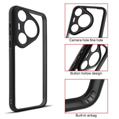 For Huawei Pura 70 Pro / 70 Pro+ Frosted TPU + Transparent PC Phone Case(Black) - Huawei Cases by PMC Jewellery | Online Shopping South Africa | PMC Jewellery | Buy Now Pay Later Mobicred