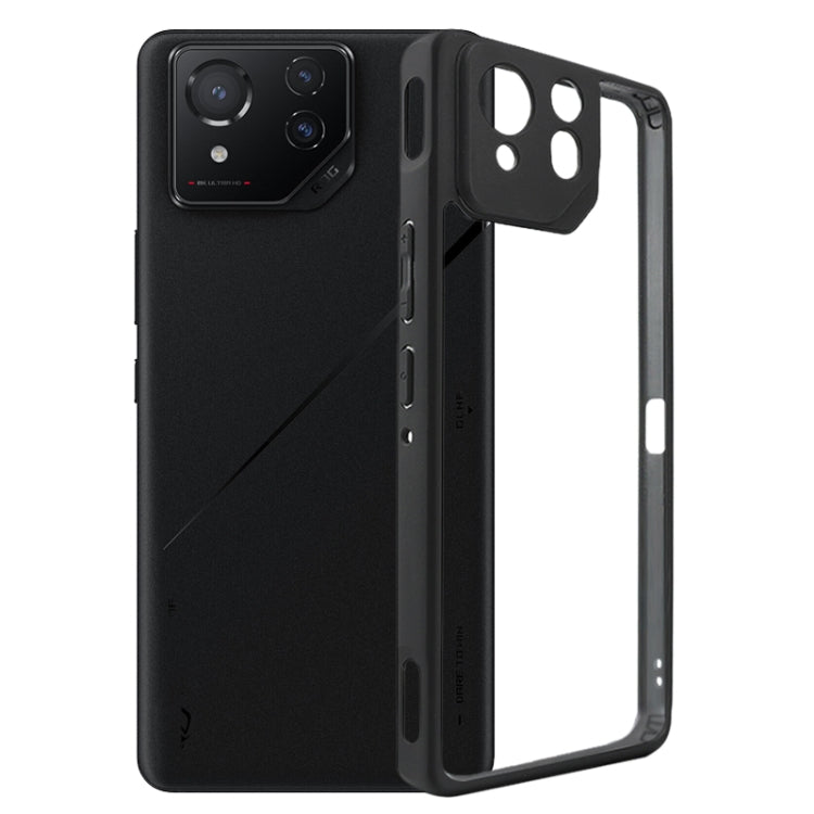 For Asus ROG Phone 8 / 8 Pro Frosted TPU + Transparent PC Phone Case(Black) - ASUS Cases by PMC Jewellery | Online Shopping South Africa | PMC Jewellery